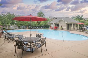 Resort-style pool with wifi sundeck